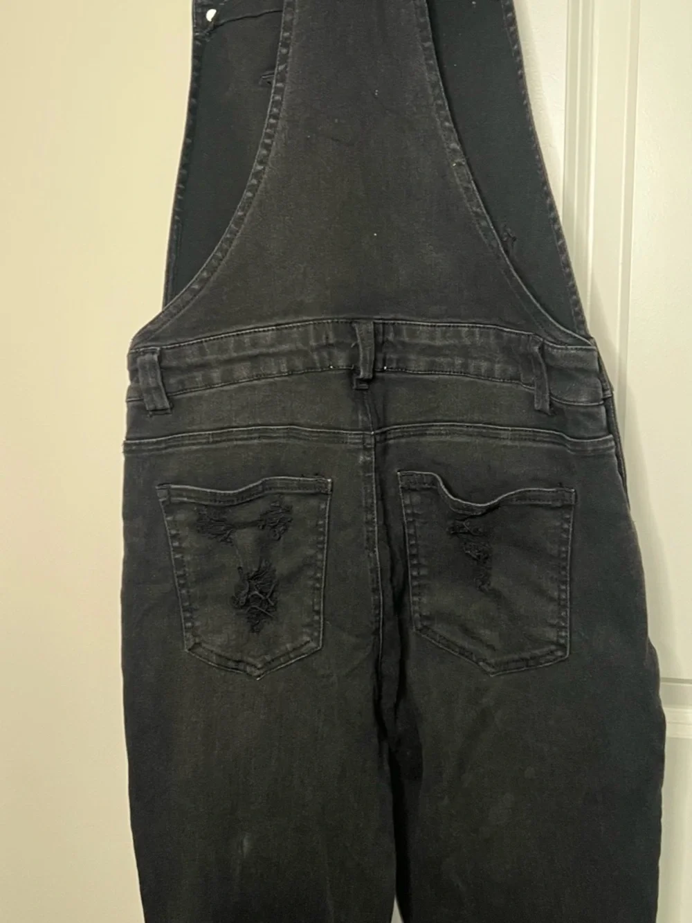 Toast Jeans Women’s Sz S Distressed Overall Jumpsuit Denim Soft Stretch Outdoor